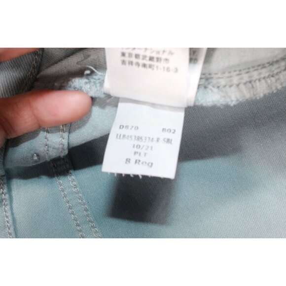 LL Bean True Shape Jeans High Rise Slim Leg Ankle Cotton Light Blue 8 - Picture 11 of 12